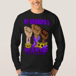Mijn opa's strijd is mijn waakzaamheid voor dement t-shirt