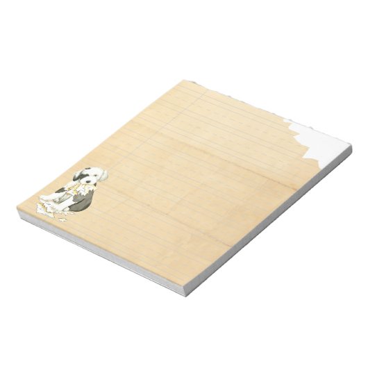 Mijn oude Engelstalige Sheepdog Ate Mijn thuiswerk Notitieblok (Gedraaid)