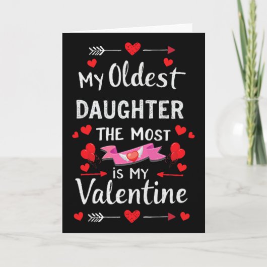 Mijn oudste dochter is vooral mijn Valentijn voor Kaart (Voorkant)