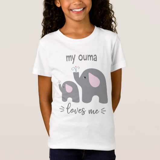 Mijn Ouma houdt van me - Elephant Shirt voor kinde (Voorkant)