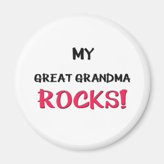Mijn overgrootmoeder Rocks Magneet (Voorkant)