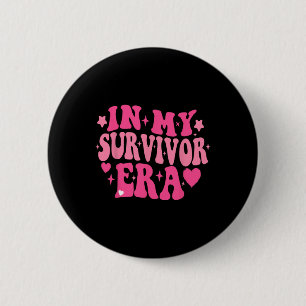 Mijn overlevende Era Borstkanker Bewustzijn Retro  Ronde Button 5,7 Cm