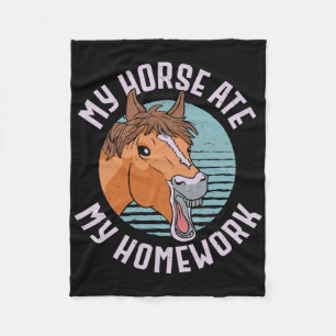 Mijn paard Ate Mijn thuiswerkpaard Riding Equestri Fleece Deken