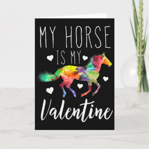 Mijn paard is mijn valentine paardrijden liefhebbe kaart