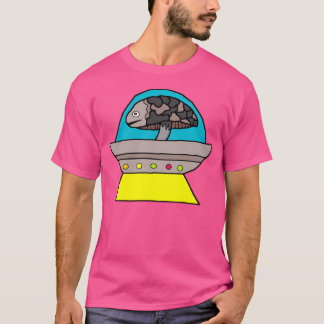 Mijn paddenstoel vliegt met een ufo t-shirt