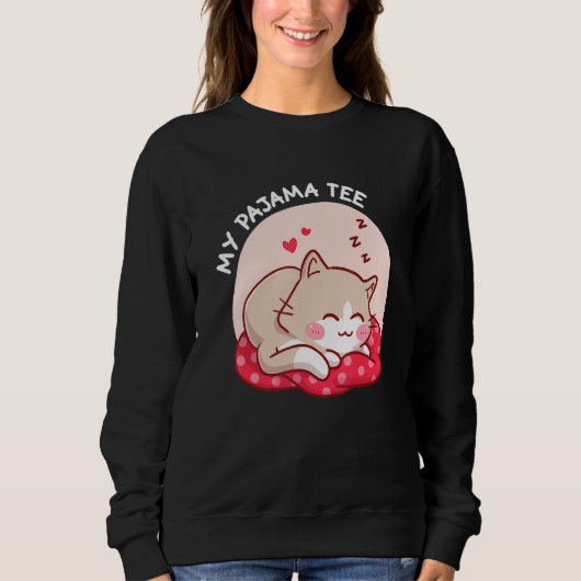 Mijn Pajama T-shirt Cat (Voorkant)
