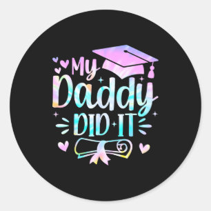 Mijn papa heeft het gedaan afstuderen afgestudeerd ronde sticker