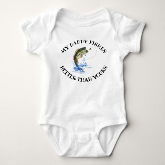 Mijn papa is beter dan je grappige Vist Romper (Voorkant)