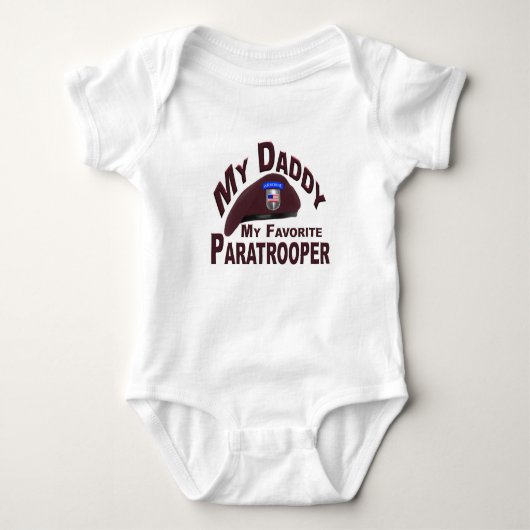 Mijn papa-Mijn favoriete parachutist-Baby Jumper Romper (Voorkant)