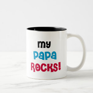 Mijn Papa Rocks Tweekleurige Koffiemok
