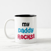 Mijn papa Rocks Tweekleurige Koffiemok (Links)