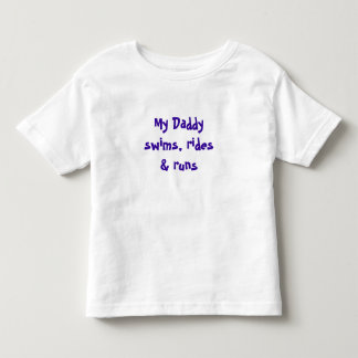 Mijn papa zwemt, rijdt en loopt kinder shirts