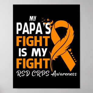 Mijn papa's gevecht is mijn strijd RSD CRPS Awaren Poster
