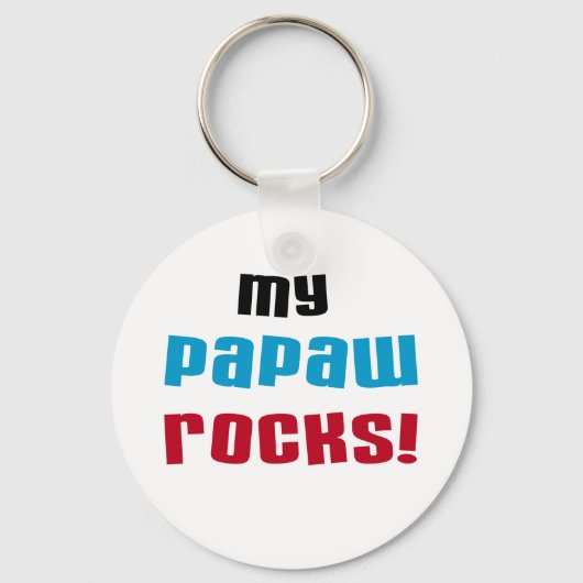 Mijn Papaw Rocks T-shirts en cadeautjes Sleutelhanger (Voorkant)