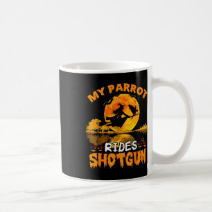 Mijn papegaai rijdt Shotgun Witch Fly Broomstick n Koffiemok