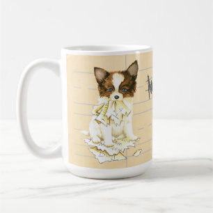 Mijn Papillon Ate mijn thuiswerk Koffiemok