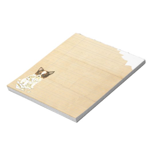 Mijn Papillon Ate mijn thuiswerk Notitieblok (Gedraaid)