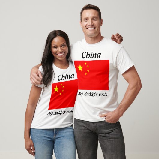 Mijn pappa's wortels china mannen t-shirts (Unisex)