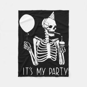 Mijn Partij Lazy Halloween Costume Skeleton Skull Fleece Deken