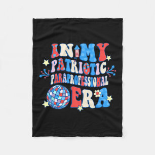 Mijn patriottische Paraprofessional Era Happy 4th  Fleece Deken