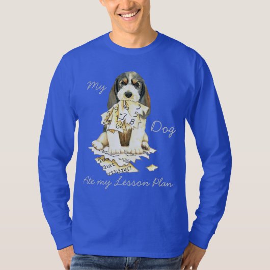 Mijn PBGV Ate Mijn Lesson Plan T-shirt (Voorkant)