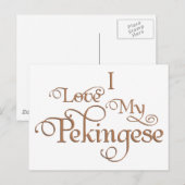 Mijn Pekingees Liefhebben Briefkaart (Voorkant / Achterkant)