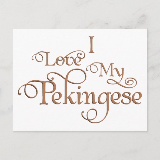 Mijn Pekingees Liefhebben Briefkaart (Voorkant)