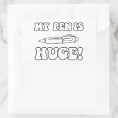 Mijn pen is enorm rechthoekige sticker (Tas)