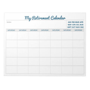 Mijn pensioenkalender - Blank gedateerd op zaterda Notitieblok