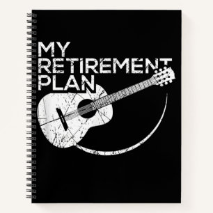 Mijn pensioenplan Guitar Funny Musicians Notitieboek