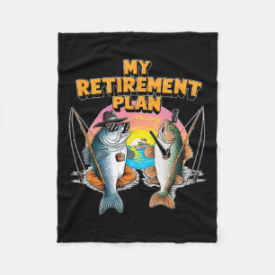 Mijn pensioenplan is Fun Fish Gevist Fisherman A Fleece Deken