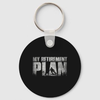 Mijn pensioenplan is snowboarden grappig gepension sleutelhanger