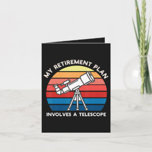 Mijn Pensioenplan Omvat Een Telescoop Feestdagen Kaart