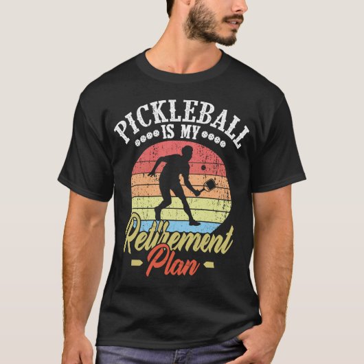 Mijn pensioenplan Pickleball Funny Pickleball T-shirt (Voorkant)
