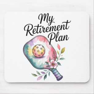 Mijn pensioenplan pickleball plezier voor gepensio muismat