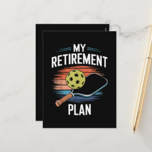Mijn Pensioenplan Pickleball Speler Feestdagenkaart