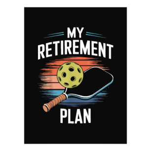 Mijn Pensioenplan Pickleball Speler Foto Afdruk