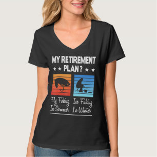 Mijn pensioenplan Vlieg Vliegen In Zomer IJs Fishi T-shirt