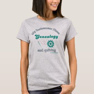 Mijn pensioenplannen: Genealogie en Quilten T-shirt