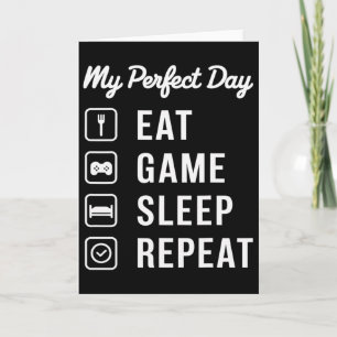 Mijn Perfecte Dag Eten Game Slapen Herhalen Gaming Kaart