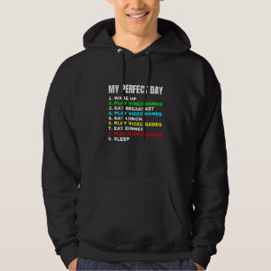 Mijn perfecte dag grappige video gamer Cool Video Hoodie
