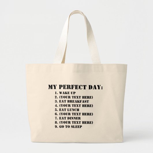 Mijn perfecte dag grote tote bag (Voorkant)