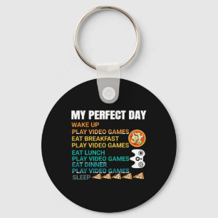 Mijn Perfecte Dag Pizza Videospellen Gamer Control Sleutelhanger