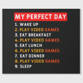 Mijn perfecte dag - Videogames Cadeaupapier (Vlak)