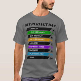 Mijn Perfecte Dag Videogames Geweldige Cool Gaming T-shirt