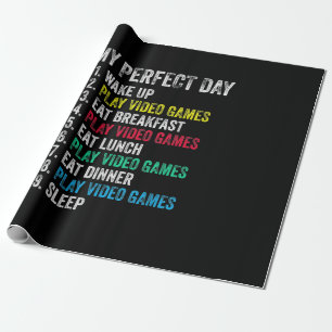 Mijn perfecte dag videospellen Funny Grandson Game Cadeaupapier