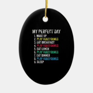 Mijn perfecte dag videospellen Funny Grandson Game Keramisch Ornament