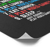 Mijn perfecte dag videospellen T-shirt Funny Cool  Poster (Hoek)