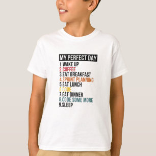 Mijn perfecte dag voor coders en programmeurs t-shirt