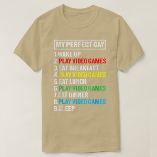 Mijn perfecte videogames Funny Kool Gamer Gami T-shirt (Design voorkant)